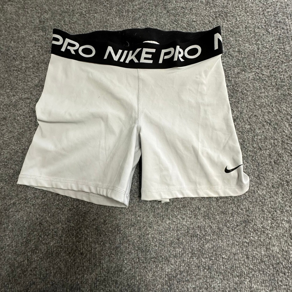 Nike Athletic Shorts Womens Size S Gray Pro Compression Spandex Training Shorts